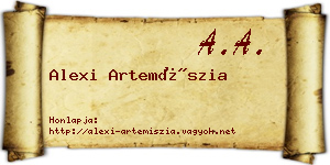 Alexi Artemíszia névjegykártya